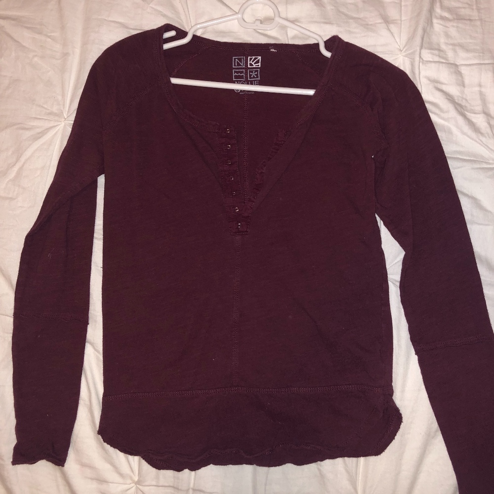 Pacsun Nollie Maroon Long Sleeve